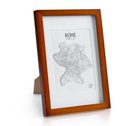 Marcos de Fotos A4 de MADERA SÓLIDA - para Foto / Certificado A4 - Paspartú para Foto 15x20 Incluida - Café Rústico - REBAJA -¡Anchura del marco 2cm!
