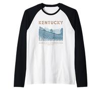Kentucky Colinas Tranquilas y un Susurro de Bourbon Camiseta Manga Raglan
