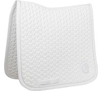Kentucky Horsewear Saddle Pad Plaited 3D Logo Dressage - white Kentucky Horsewear