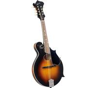 Kentucky KM-670 Mandolina estándar con agujero ovalado modelo F - Vintage Sunburst - Parte superior de abeto sólido y parte trasera de arce - Suave jugabilidad para principiantes y profesionales