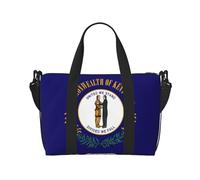 Kentucky State Flag - Bolsa de viaje para mujer, bolsa de mano grande para fin de semana, bolsa de entrenamiento para gimnasio, bolsa de hospital para mamá, Black, Talla única