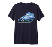 Kentucky State Pride Baptized in Blue Stained Glass Camiseta Premium