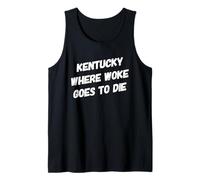 Kentucky Woke va a Morir Anti-Woke Funny Political America Camiseta sin Mangas