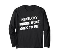Kentucky Woke va a Morir Anti-Woke Funny Political America Manga Larga