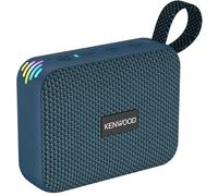Kenwood AS-60BT-A Altavoz Bluetooth portátil 5 W con TWS estéreo, IPX7 Impermeable, radiador pasivo, Efecto LED, batería Recargable hasta 8,5 h, diseño Compacto y Ligero, conexión de 10 m, Azul
