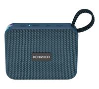 Kenwood AS-60BT-A Altavoz Bluetooth portátil 5 W con TWS estéreo, IPX7 Impermeable, radiador pasivo, Efecto LED, batería Recargable hasta 8,5 h, diseño Compacto y Ligero, conexión de 10 m, Azul