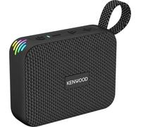 Kenwood AS-60BT-B - Altavoz Bluetooth portátil de 5 W con TWS estéreo, IPX7 Impermeable, radiador pasivo, Efecto LED, batería Recargable hasta 8,5 h, diseño Compacto y Ligero, conexión de 10 m, Negro