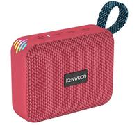Kenwood AS-60BT-V Speaker Bluetooth portátil 5 W con TWS estéreo, IPX7 Impermeable, radiador pasivo, Efecto LED, batería Recargable hasta 8,5 h, diseño Compacto y Ligero, conexión 10 m, Rojo