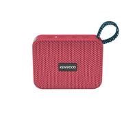 Kenwood AS-60BT-V Speaker Bluetooth portátil 5 W con TWS estéreo, IPX7 Impermeable, radiador pasivo, Efecto LED, batería Recargable hasta 8,5 h, diseño Compacto y Ligero, conexión 10 m, Rojo