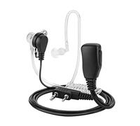 Kenwood - Auriculares de seguridad para radio, micrófono, tubo de sonido, 2 pines, 2,5 mm, 3,5 mm, clips de metal