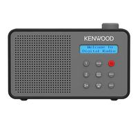 Kenwood CR-M25DAB-H - Radio portátil Dab+ con Bluetooth, Alerta automática de Seguridad (ASA), batería de Iones de Litio y Pantalla LCD, Puerto de Carga USB-C, Salida de Auriculares, Gris