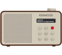 Kenwood CR-M25DAB Radio Despertador Dab+/FM con ASA, Bluetooth 5.3, Dual Alarm, Sleep Timer, Batería Li-Ion, 30 presets, Jack 3,5 mm - Mocca