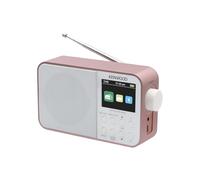 Kenwood CR-M30DAB Radio Portátil Pequeña con Bluetooth, Batería Recargable, Radio Digital Dab+/FM con Despertador y Pantalla TFT a Color - Rosa
