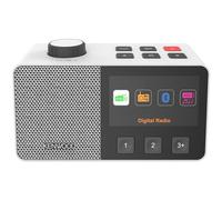 Kenwood CR-M70DAB Radio Dab+/FM con ASA, Pantalla IPS 4,3", Bluetooth 5.3, Dual Alarm & Sleep, USB MP3, Jack 3,5 mm, Easy Mode, Altavoz 5 W - Blanco