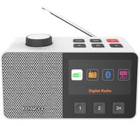 Kenwood CR-M70DAB Radio Dab+/FM con ASA, Pantalla IPS de 4,3", Bluetooth 5.3, Doble Alarma y Temporizador de Apagado, USB MP3, Conector de 3,5 mm, Modo fácil, Altavoz de 5W - Blanco