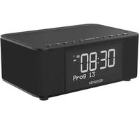 Kenwood CR-ST40DAB-B - Radio despertador estéreo con 3 alarmas, DAB+, FM, Bluetooth, USB, función de carga, pantalla grande, 5 niveles de intensidad regulable, 6 W RMS, memoria de emisora, color negro