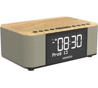 Kenwood CR-ST40DAB-M - Radio Despertador estéreo con 3 alarmas, Dab+, FM, Bluetooth, USB, función de Carga, Pantalla Grande, 5 Niveles de Intensidad Regulable, 6 W RMS, Memoria de la estación