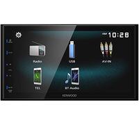 KENWOOD DMX125BT 6.8 pulgadas LCD pantalla táctil digital estéreo para coche, audio Bluetooth y llamadas manos libres, doble DIN, USB, entrada de cámara trasera, radio AM/FM
