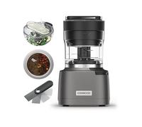 Kenwood Duo Prep CHP80.000SI - Picadora y molinillo 2 en 1, cuchillas cuadrados, mecanismo de alta velocidad, compacto, función de pulso, antideslizante, recipiente de 500 ml, apto para lavavajillas,