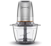 Kenwood EasyChop+ CHP62.400SI - Picadora con sistema de cuchillas Quad Blade de acero inoxidable, sistema de control, picadora de hielo, cuenco de cristal de 600 ml, apto para lavavajillas, 500 W,