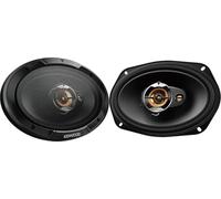 Kenwood KFC-S6977EX Serie Stage Sound, Altavoces para Auto 6x9” 3 vías, 500 W Pico, 80 W RMS, 4 ohmios, Tweeter 50 mm y supertweeter 12 mm, Rejillas, 2 Unidades