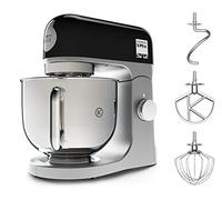 Kenwood kMix KMX750AB - Robot de Cocina Multifunción, 1000 W, Bol Metálico de 5 L con Asa, Gancho para Amasar, Varillas, Mezclado K, Acero Inoxidable, 6 Velocidades, Color Negro