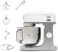 Kenwood kMix KMX750WH - Robot de Cocina Multifunción, 1000 W, Bol Metálico de 5 L con Asa, Gancho para Amasar, Varillas, Mezclado K, Acero Inoxidable, 6 Velocidades, Color Blanco