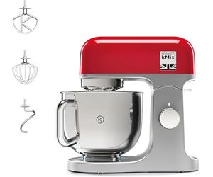 Kenwood KMix - Robot de Cocina 1000W Bol Inox 5L 6 Velocidades Rojo | Robot de Cocina, Función Mezcla, Seguridad, Batidor K, Gancho Amasar, Varillas, Antisalpicaduras, KMX750RD