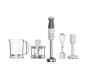 Kenwood Küchengeräte Triblade XL HBM40.306WH - Batidora de mano, batidora con pie de acero inoxidable extraíble con cuchilla de 3 aspas para un puré más rápido, 850 W, color blanco/gris