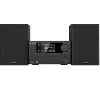 KENWOOD M-725DAB-B Sistema Micro HiFi Dab+ CD USB Bluetooth 2x25W, Negro | Amplificador 2x25W, FM-RDS, Bluetooth 5.0, CD/USB, pantalla TFT 2,4", preajustes EQ, entrada AUX, altavoces bass reflex