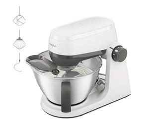 Kenwood Multi Tasker - Robot de Cocina con Cabezal Elevable, Bol 4,3L, Capacidad 1,7 kg de Masa, Amasadora y Batidora de Vaso con Conexión para Accesorios y Tapa Antisalpicaduras, Blanco (KHC30.000WH)