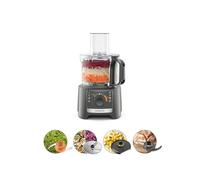Kenwood Multipro Compact FDP31.020GY Modelo 2023, Robot picador de cocina con 2 velocidades de procesamiento + pulso, cuenco de 2,1 L, cortador eléctrico para picar, rallar y amasar, 800 W