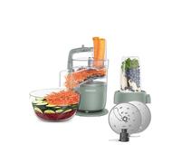 Kenwood MultiPro Compact - Procesador de Alimentos con Express Serve, Cuchilla de Acero Inoxidable, Discos para Cortar y Rallar, Recipiente de 600 ml, Función Pulse, Verde Eucalipto (FDP23.380GR)
