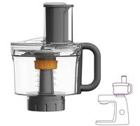 Kenwood MultiPro Food Processor KAH65.000PL, accesorio amasadora, 5 discos de corte con disco ajustable para rebanar, sistema ExpressDice, capacidad 1,2 l, bolsa porta accesorios, color plateado