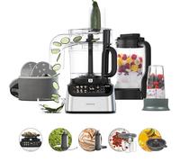 Kenwood MultiPro OneTouch FDM73.850SS - Robot de cocina compacto y batidora de pie, 12 accesorios, 6 programas automáticos, velocidad variable y función de pulso, báscula integrada, 1000 W, color
