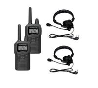 Kenwood Pack 2x Kenwood PKT-300E + 2x microcascos Pack profesional: 2 walkies Kenwood PKT-300E + 2 microcascos para comunicarte con más discreción y