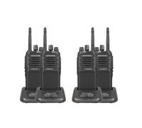 Kenwood Pack cuarteto Kenwood TK3701DE Walkie-Talkie robusto sin licencia híbrido analógico-digital - máxima resistencia