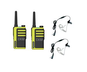 Kenwood Pack Kenwood UBZ-LJ9SET + 2 auriculares JD1202KW Pack completo de 2 walkie talkies + 2 auriculares de contorno de oreja JD1202KW