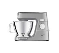 Kenwood Titanium Chef Baker - Robot Cocina Boles 5L + 3,5L 1200W Plateado | Robot de Cocina, Báscula Integrada, Cabezal LightLift, Boles Acero Inox, Batidor K, Gancho Amasar, Varillas, KVC85.004SI