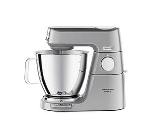 Kenwood Titanium Chef Baker XL KVL85.004SI, Robot de Cocina con Balanza Incorporada, Mezclador K, Tazón Dúo, Gancho Amasador, Varilla para Batir, Bol de 7L, 1200W, Plata