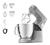 Kenwood Titanium Chef Baker XL, máquina de cocina con batidor K, batidora de pie con gancho para amasar, batidor y cuenco de 6,7 L, KVL85.004SI Power 1200W, plata