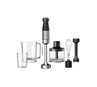 Kenwood Triblade XL Pro - Minipimer de 1200W Picadora 0,5L Negro | Batidora de Mano, Velocidad Variable, Varillas de Metal, Emulsionador, 2 Vasos, Apto Lavavajillas, HBM80.322BK