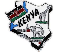 Kenya Country Outline - Imán para refrigerador, tamaño aproximado de 5 x 7,6 cm