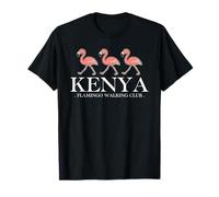 Kenya Flamingo Walking Club Vintage Kenyan Souvenir Camiseta