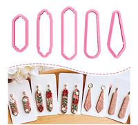 Keoker Cortadores de arcilla, cortadores de arcilla polimérica, juego de cortadores de arcilla polimérica de forma larga (5 piezas A)