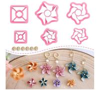 KEOKER Juego de cortador de arcilla polimérica - 6 formas de muelle de primavera y verano para la joyería y la fabricación de pendientes - formas de arcilla polimérica