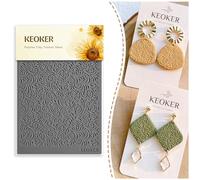 KEOKER Juego de Hojas de Textura Bohemia para Arcilla Polimérica, Moldes de Aretes, Funciona Con Cortador de Arcilla