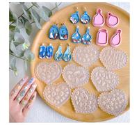 Keoker Sea Life - Mini moldes de arcilla polimérica para joyas marinas y 4 formas de botella de vidrio, cortadores de arcilla polimérica para aretes, criaturas marinas temáticas del océano