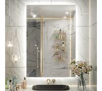 Keonjinn Espejo de baño con luz LED sobre tocador (horizontal/vertical)