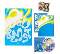 Kep1er - 2nd Mini Album [DOUBLAST] (B1UE BLAST Ver.) Package Sleeve + Photobook + Digipack + CD-R + Random Photocard + Photo Stand + Coloring Paper + Poster + 2 Pin Button Badges